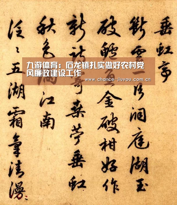 九游体育:石龙镇扎实做好农村党风廉政建设工作(图2) 九游体育